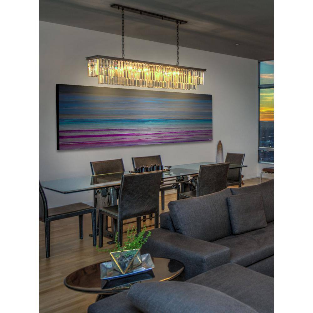 15 in. H x 45 in. W Paralepa by Parvez Taj Printed Brushed Aluminum Wa