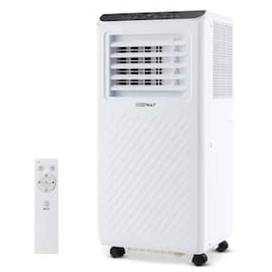 6500 (DOE) BTU Portable Air Conditioner Cools 350 sq. ft. with Dehumidifier Fan in White