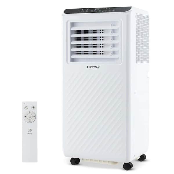 Costway 6500 (DOE) BTU Portable Air Conditioner Cools 350 sq. ft. with Dehumidifier Fan in White