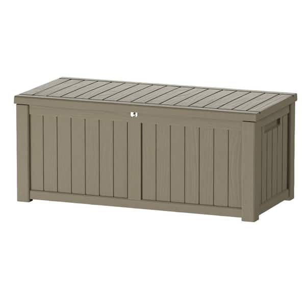 Unbranded 120 Gal Light Brown Resin Deck Box