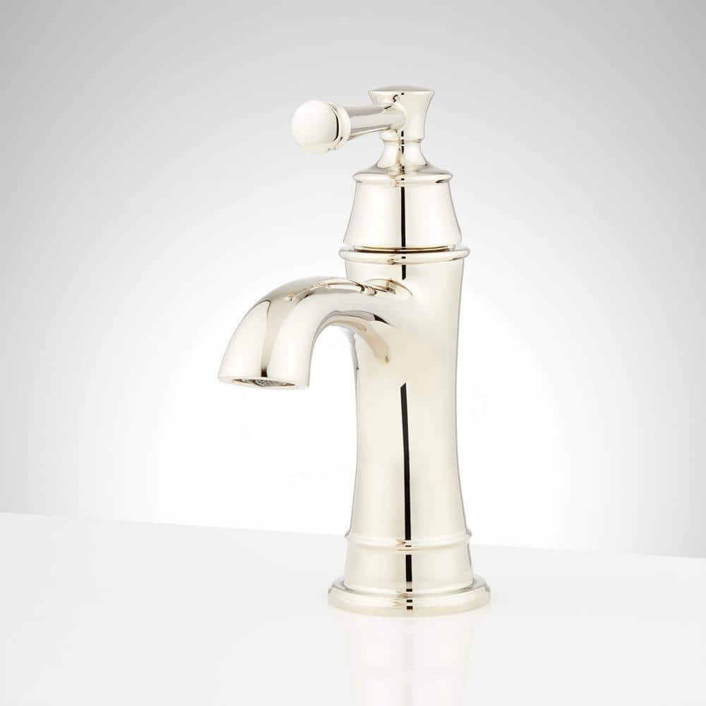 Beasley Single Handle Mid Arc Single Hole Bathroom Faucet with Spot Resistant in Polished Nickel price history on PriceWatchPro