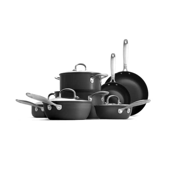 Cuisinart GreenGourmet 12-Piece Hard Anodized Cookware Set, Black