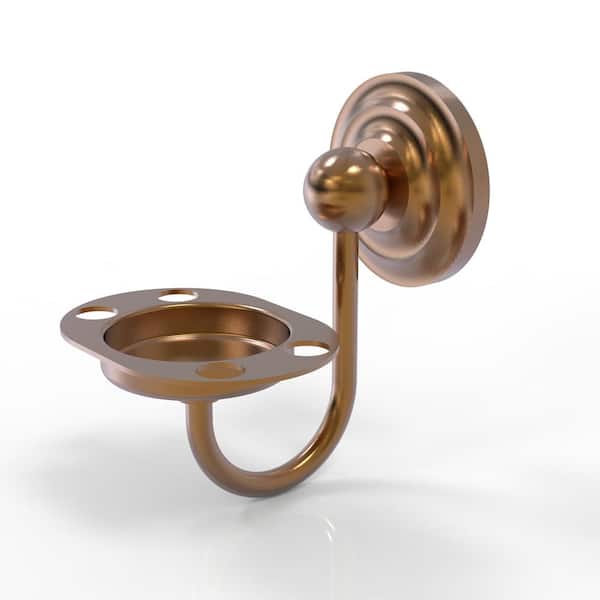 Allied Brass Que New Wall Mounted Tumbler Holder/Toothbrush Holder in Brushed Bronze