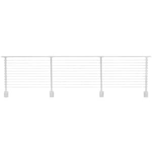 14 ft. Deck Cable Railing, 36 in. Face Mount, White
