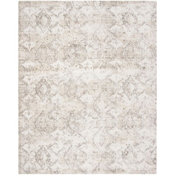 Mirage 8 ft. x 10 ft. Gray Distressed Abstract Geometric Area Rug