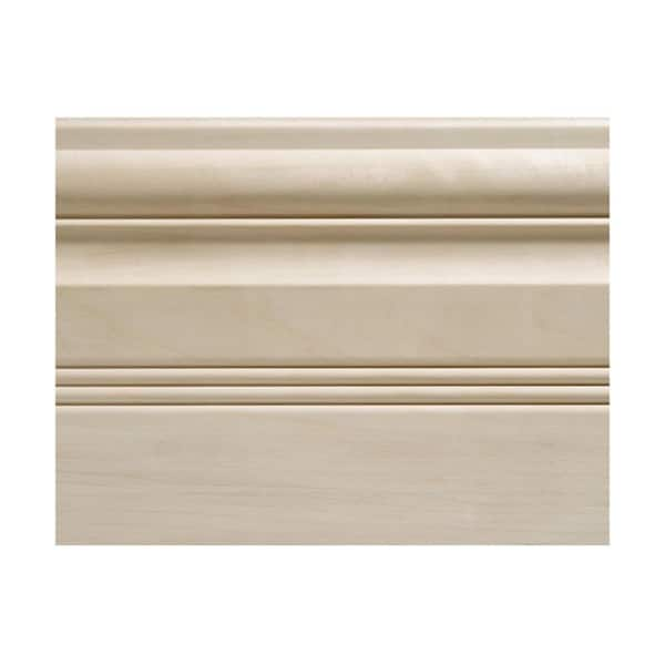 Ornamental Mouldings OML30B-4FTWHW .5 in. D X 5.5 in. W X 47.5 in. L Unfinished White Hardwood Baseboard Moulding