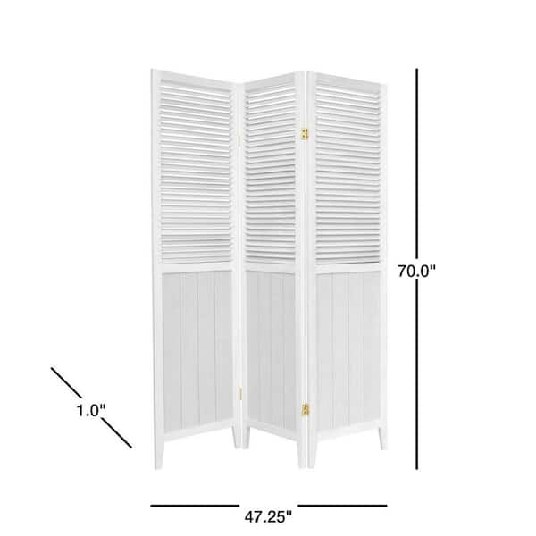 6 ft. Tall White Beadboard Room Divider
