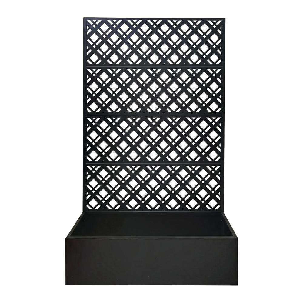 Metal Planter Box 70.9in H x 43.3in W x 15.8in D -Rhombus Black price history on PriceWatchPro