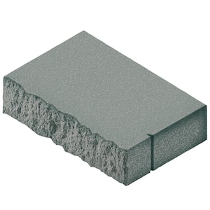 4 in. H x 18 in. W x 13.5 in. D Pewter Rectangular Retaining Concrete Wall Cap (48-Pieces/72 sq. ft./Pallet)
