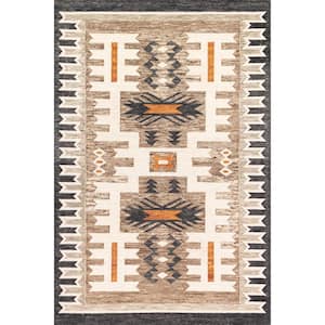 Antoinette Ivory 6 ft. x 9 ft. Southwestern Wool Area Rug