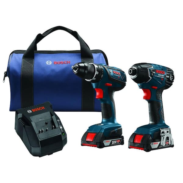 Bosch 18 Volt Lithium-Ion Cordless Combo Kit with 1/2 in. Drill/Driver and 1/4 in. Hex Impact Driver (2-Tool)