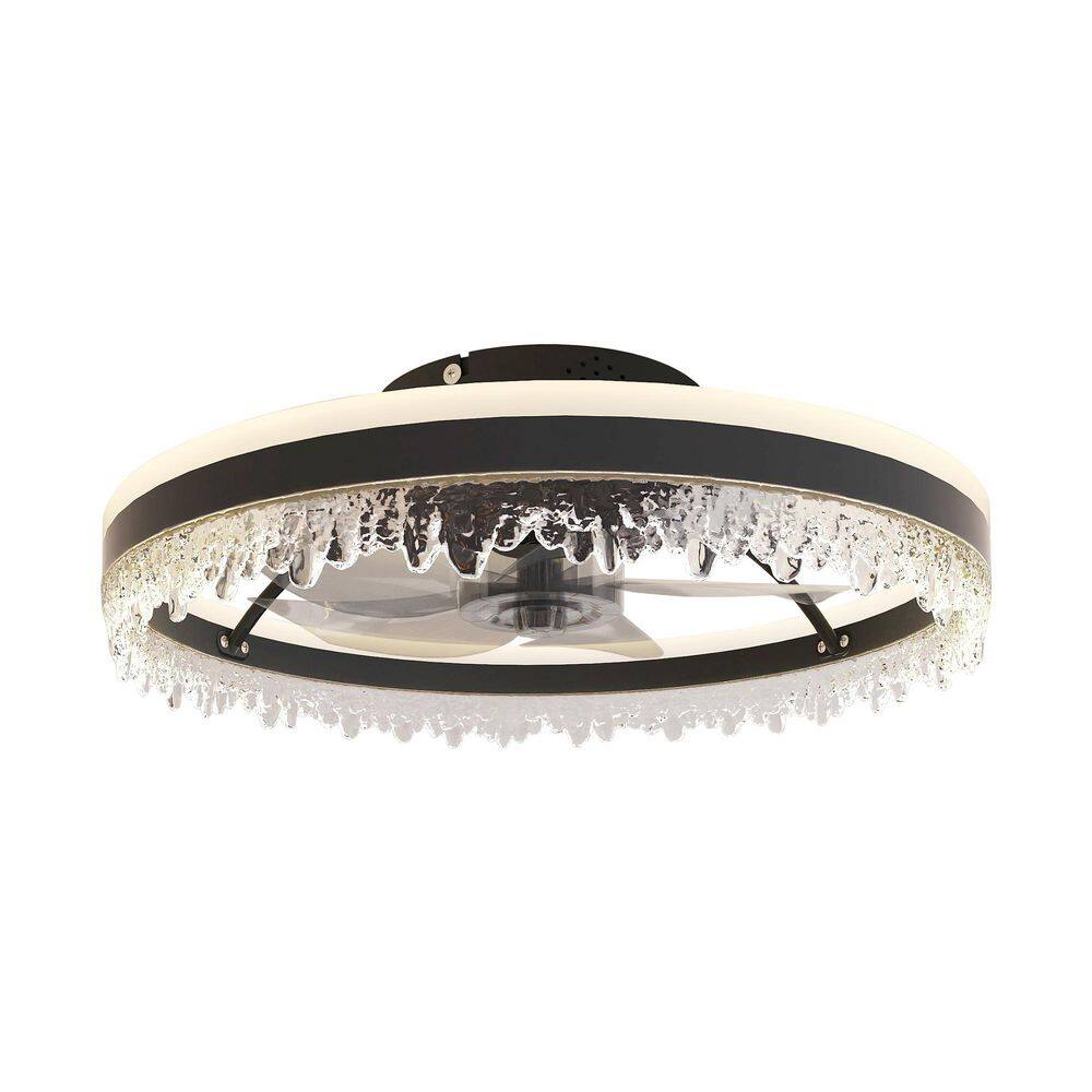 Light Pro 20 in. Smart Indoor Black Flush Mount Standard Ceiling Fan with Remote Control and 6-Speed Dc Motor price history on PriceWatchPro