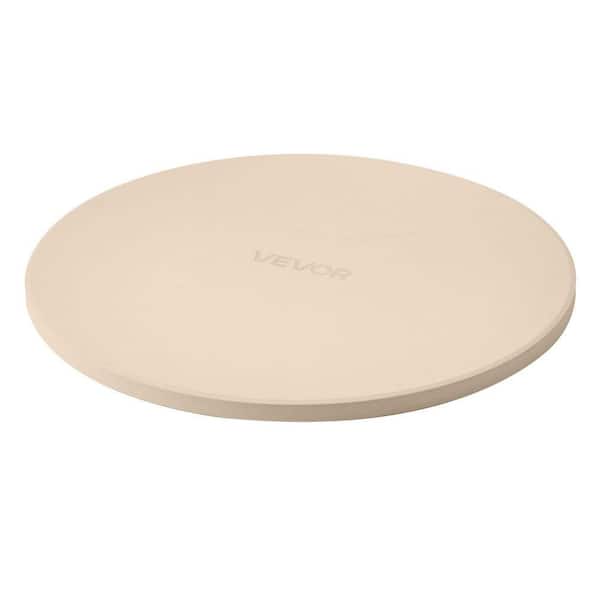 Pizza Stone, 15 in. Round Cordierite Baking Stone 0.67 in. Thick with Metal Peel Scraper, 1450°F Heat Resistant for BBQ