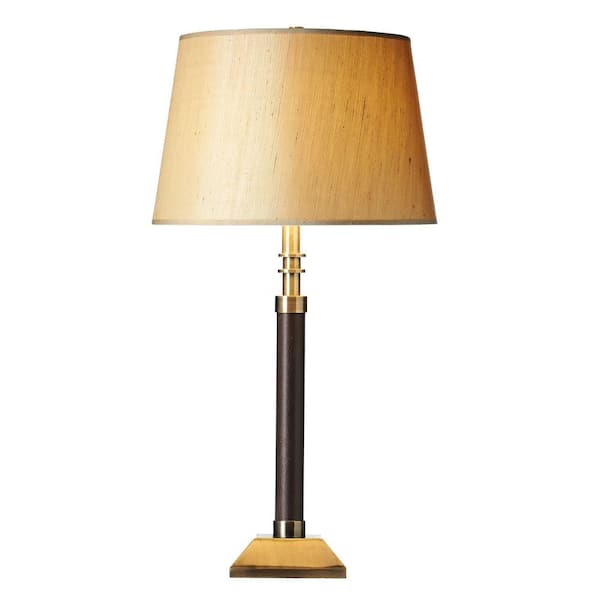 Home Decorators Collection Buckle 30 in. Brown Table Lamp