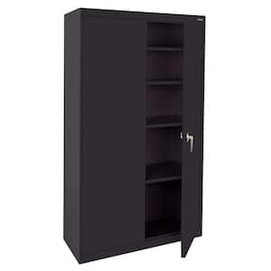 Value Line Series 3-Shelf 24-Gauge Garage Freestanding Storage Cabinet in Black ( 36 in. W x 72 in. H x 18 in. D )