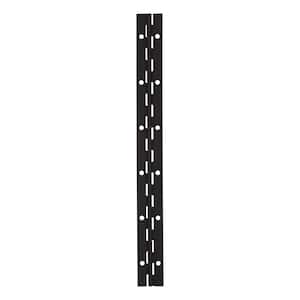 1-1/12 in. x 48 in. Square Radius Matte Black Continuous Hinge