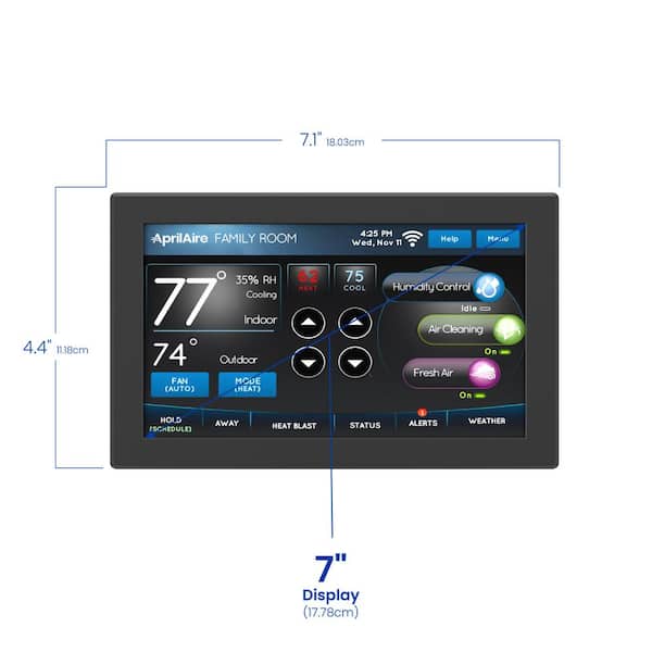 AprilAire - 7-Day Universal Wi-Fi Programmable Thermostat with Color Touchscreen, Compatible with Amazon Alexa and Google Assistant