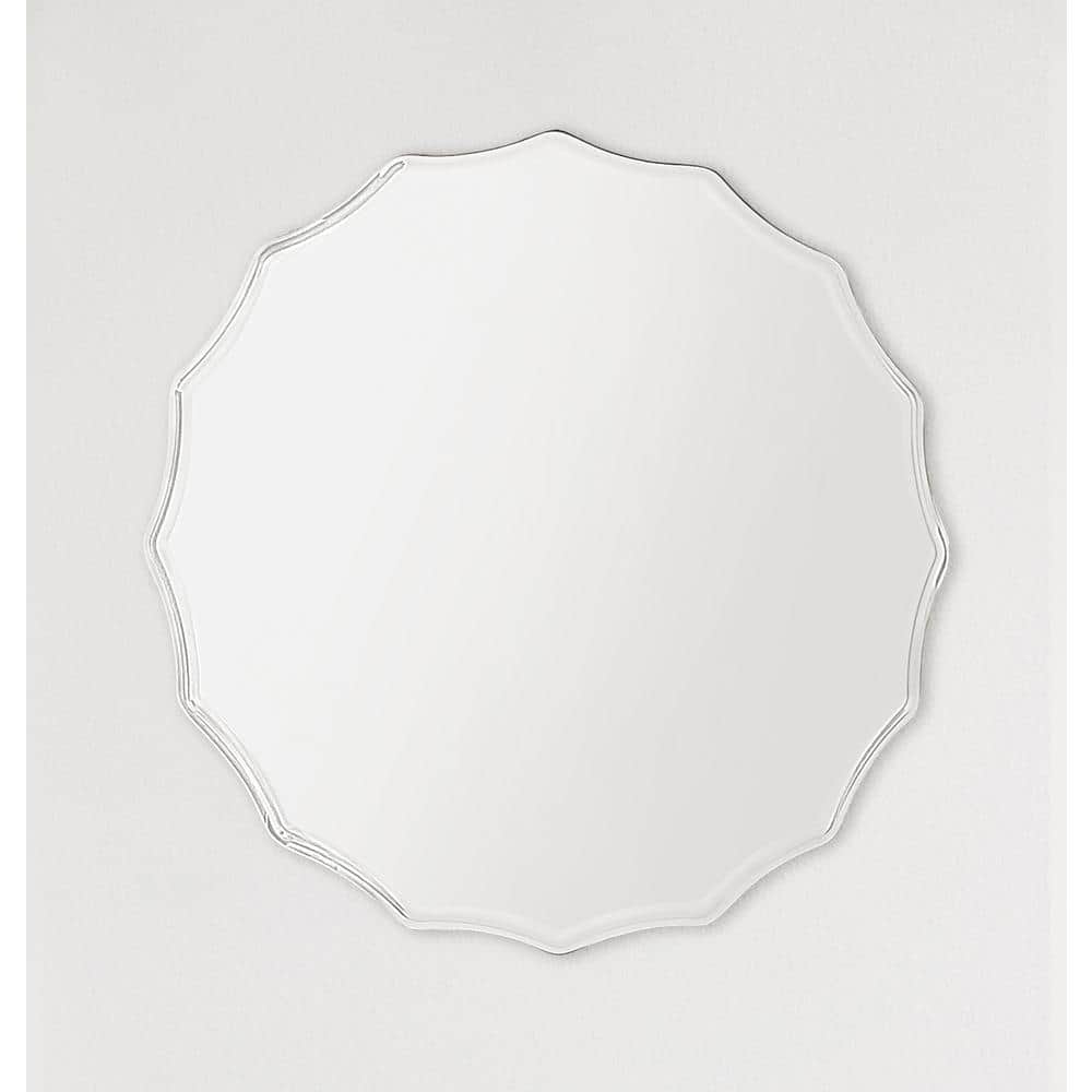 Decor Wonderland Ridge 27 in. W x 27 in. H Large Round Frameless Wall