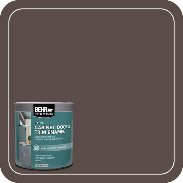 1 qt. #PPU5-19 Dark Truffle Satin Enamel Interior/Exterior Cabinet, Door & Trim Paint