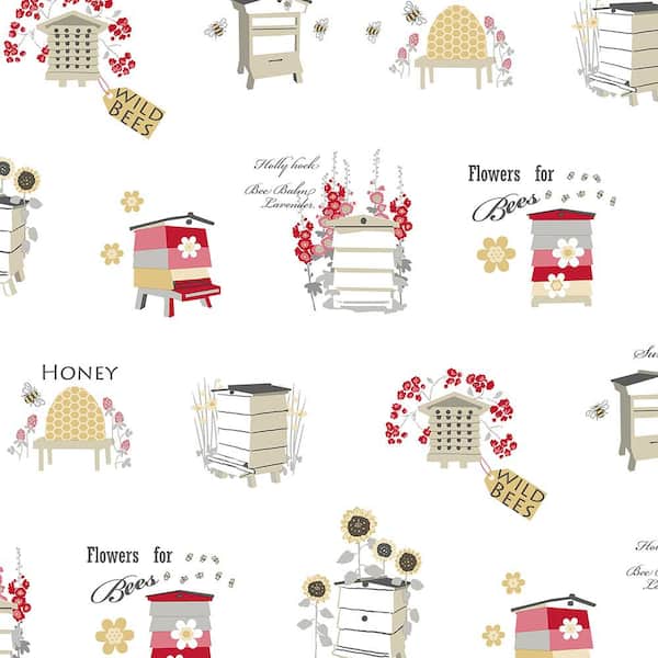 Bee Hive Vinyl Strippable Roll Wallpaper (Covers 56 sq. ft.)