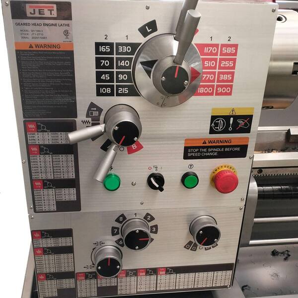 JET JET GH-1440-3; 14x40 Gear Head Lathe, 230V 3 PH GH-1440-3