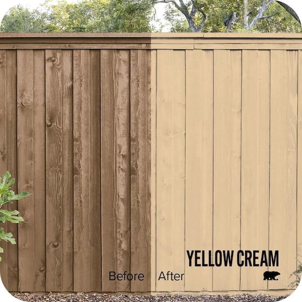 5 gal. #SC-133 Yellow Cream Solid Color House and Fence Exterior Wood Stain