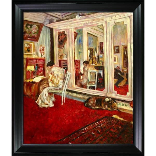 LA PASTICHE Hessels in Dressing Room by Edouard Vuillard Black Matte Framed Architecture Oil Painting Art Print 25 in. x 29 in.