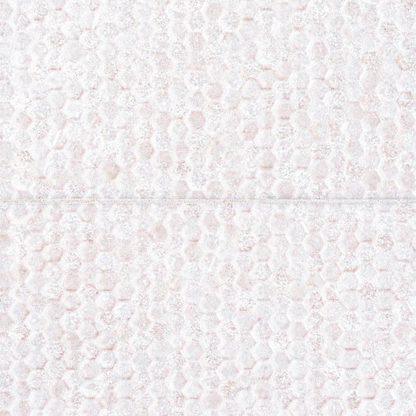 Retreat White 10 in. x 20 in. Glossy Textured Ceramic Wall Tile (1.345 sq. ft./Each)