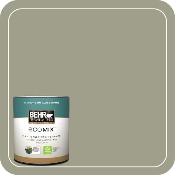1 qt. #BXC-82 Potting Moss Semi-Gloss Enamel EcoMix Plant-Based Interior Paint & Primer