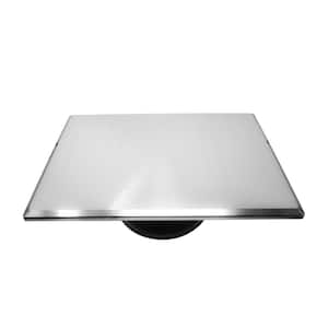 1-Tier Stainless Steel Silver Aluminum Cake Stand with Rotation