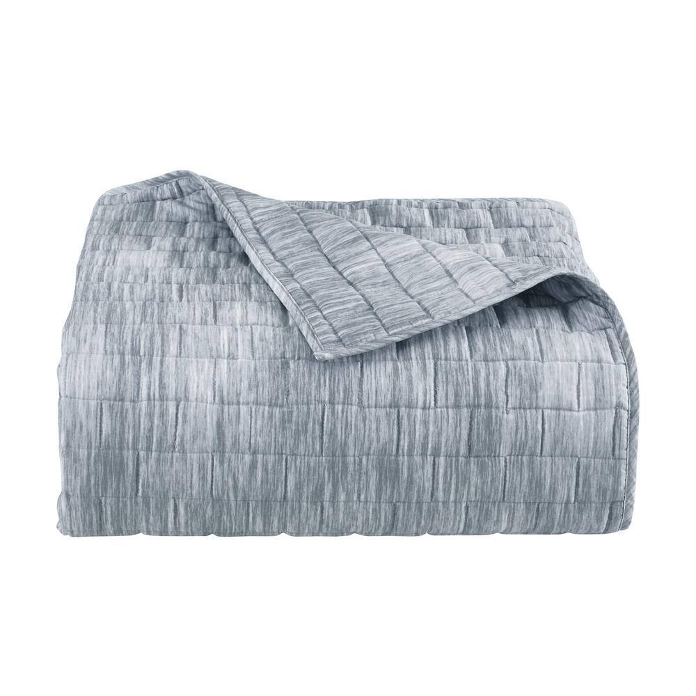 Blue Full Cotton Quilt Set with Polyfill