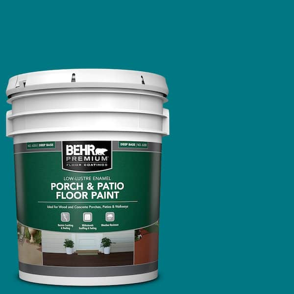 BEHR PREMIUM 5 gal. #P470-7 The Real Teal Low-Lustre Enamel Interior/Exterior Porch and Patio Floor Paint