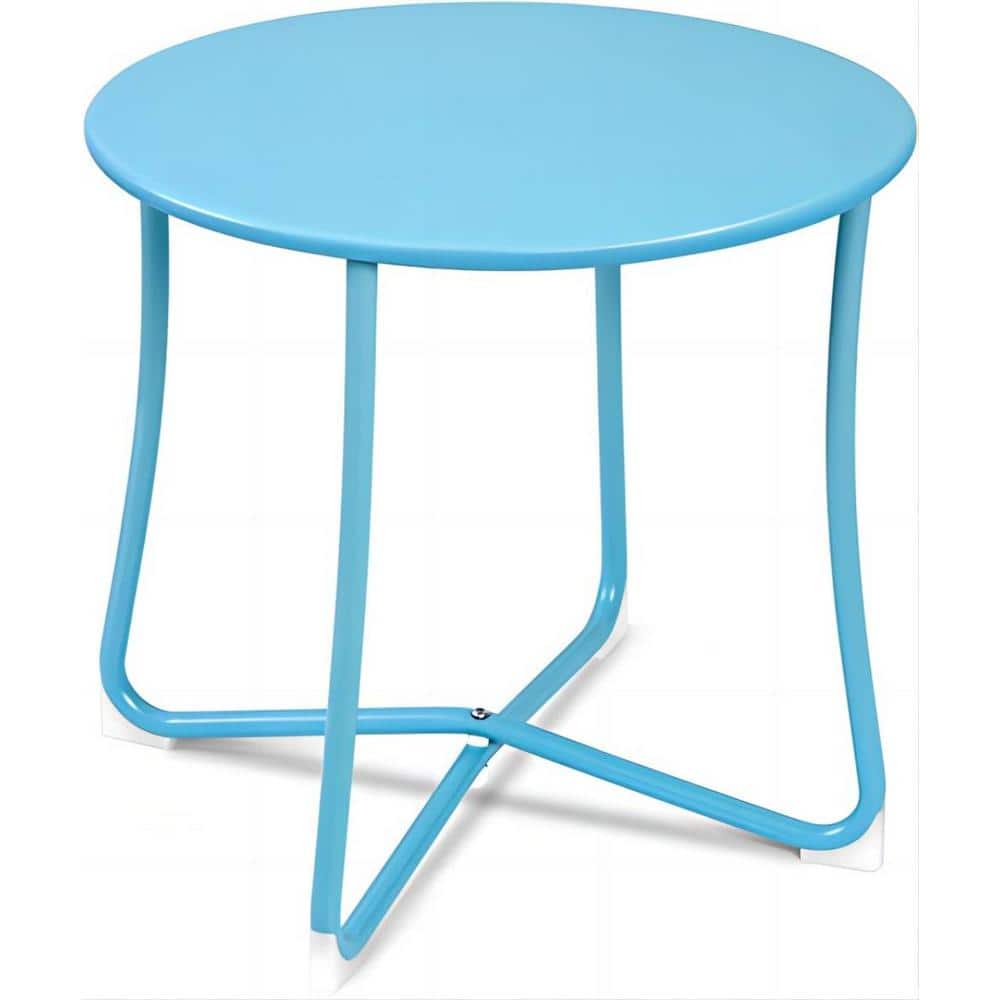 Metal Patio Side Table Heavy Duty Weather Resistant Anti-Rust Outdoor End T