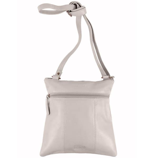 CHAMPS Champs RFID Ultimate Crème Leather Organizer Crossbody Tote Bag 215- RFID-CREME - The Home Depot