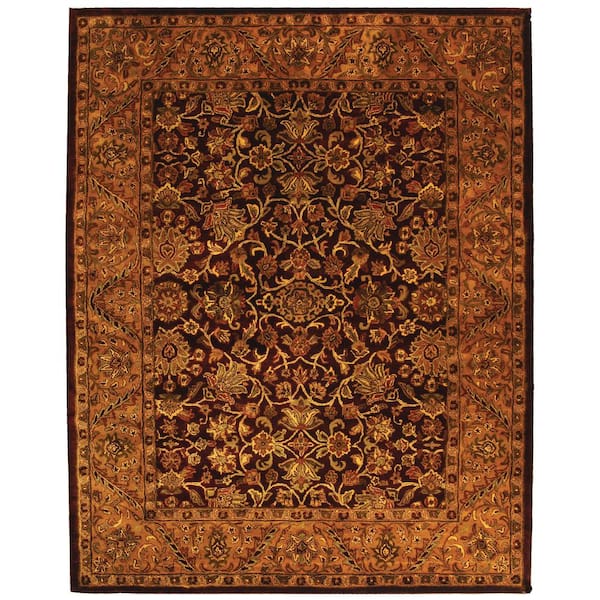 SAFAVIEH Golden Jaipur Burgundy/Gold 10 ft. x 14 ft. Border Area Rug