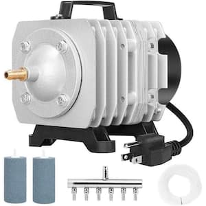 Commercial 32W 950 GPH Outlets Air Pump with 2 PCS 4 x 2 Inch Airstones and 25-ft Air Tubing Combo