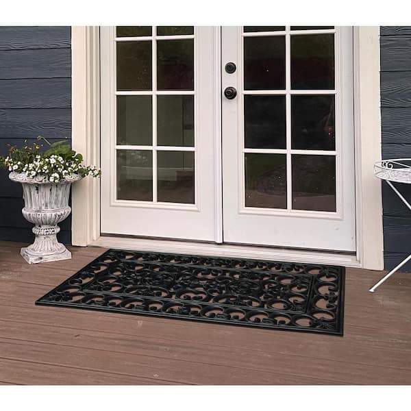 Chunky Weave Performance Black Indoor/Outdoor Doormat 18x30 + Reviews