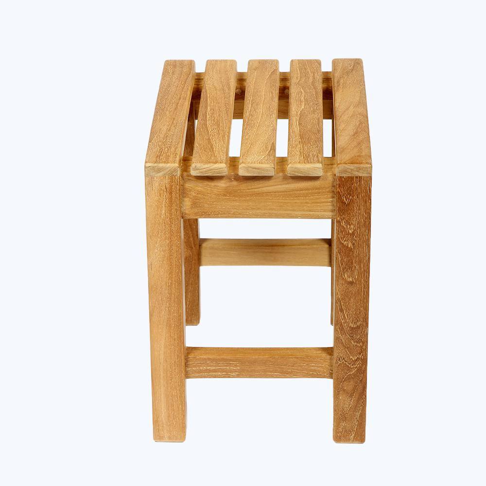 Elegant Teak Spa Safety Shower Bench - 23.5" Height