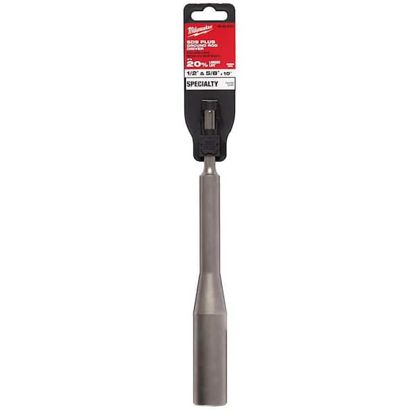 Milwaukee 5/8 in. x 10 in. SDS-PLUS Ground Rod Driver 48-62-6031 - The Home  Depot