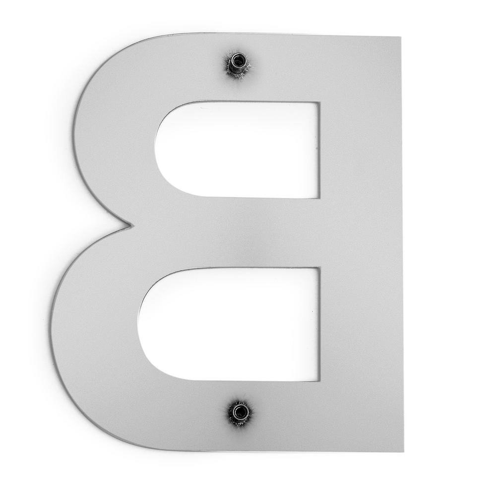 Barton 6" Silver Stainless Steel Floating Letter B