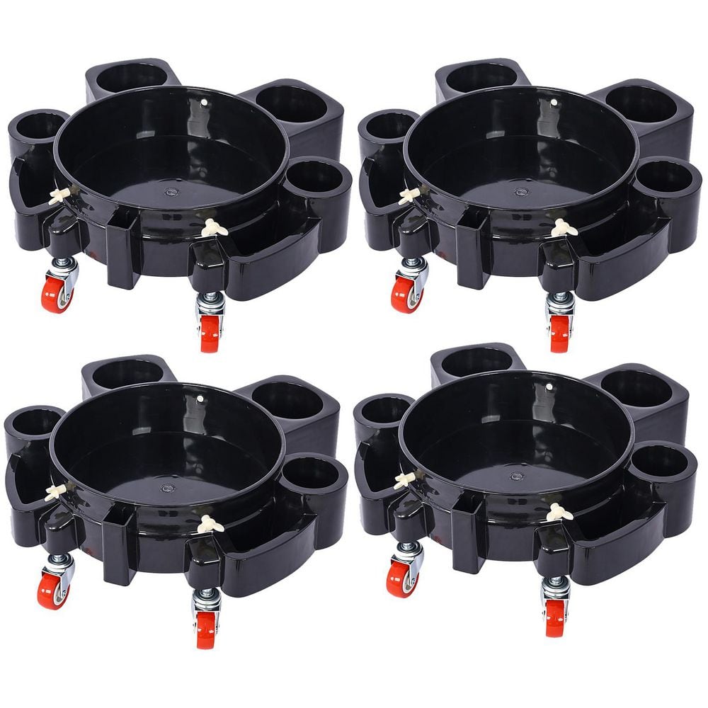 Ami 4-Pieces Set 5 Gal. 250 lbs. Rolling Bucket Dolly with 5 Swivel Casters Removable Bucket Dolly for Car Wash Dolly price history on PriceWatchPro