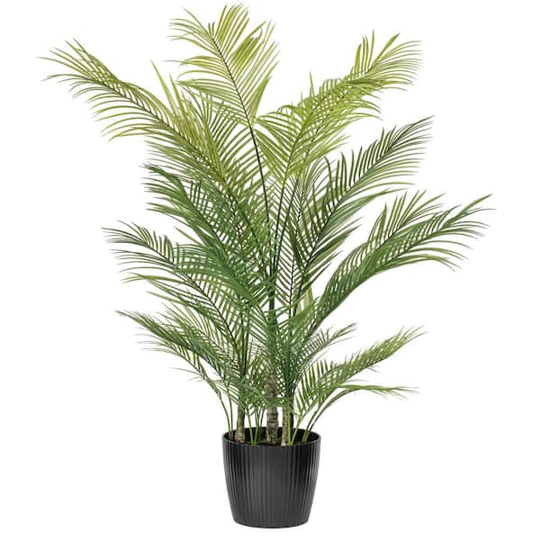 Vickerman 60 in Green Artificial Areca Palm Plant in Pot