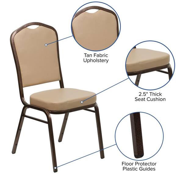 Commercial Stack Chair With 2.5 Thick Cushion