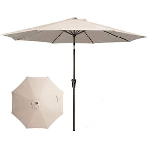 9 ft. Outdoor Patio Umbrella Outdoor Table Umbrella with Push Button Tilt and Crank