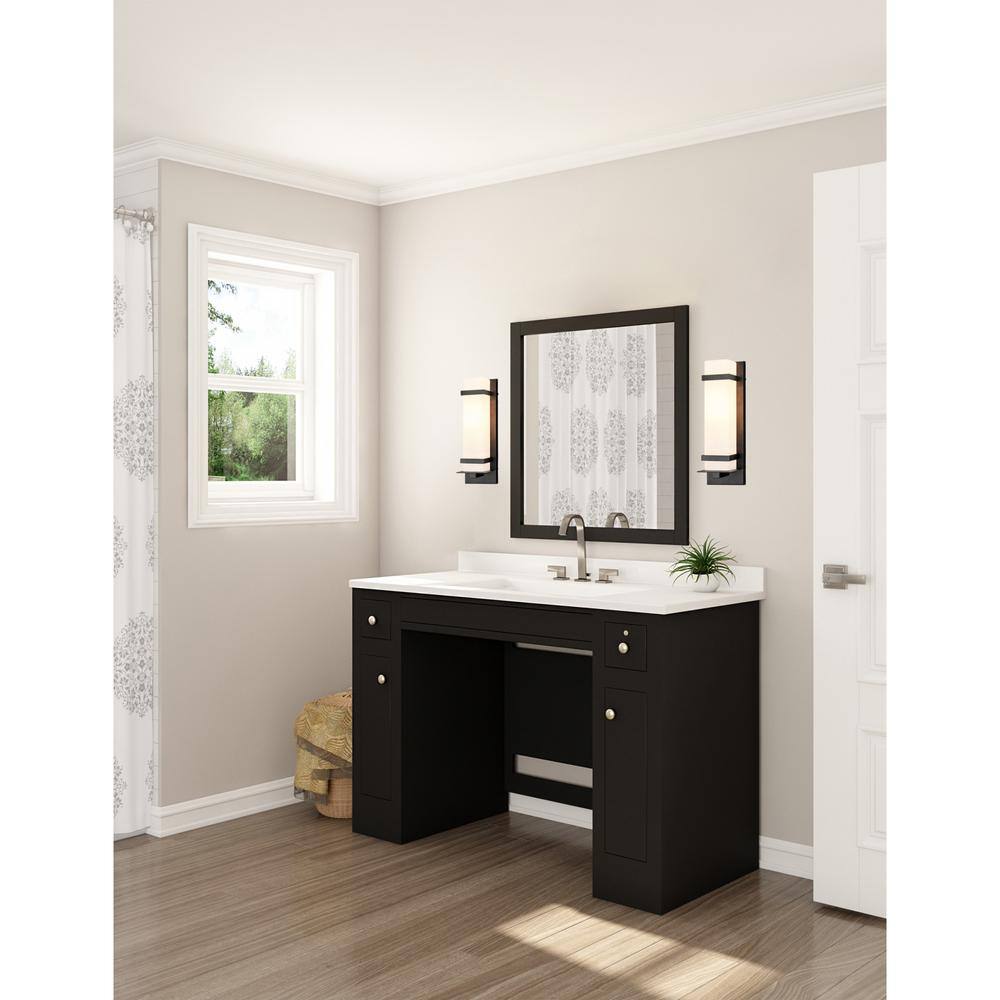 Davis Matte Black Modern Indoor/Outdoor Wall Light with Etched White Opal Glass