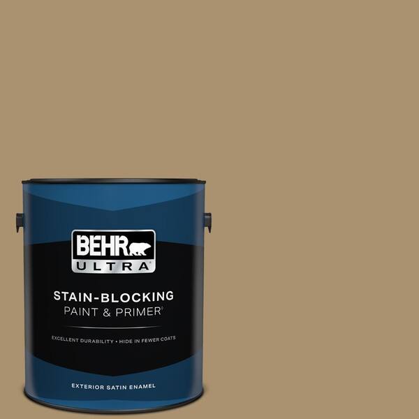 BEHR ULTRA 1 gal. #ECC-51-1 Hiking Trail Satin Enamel Exterior Paint & Primer