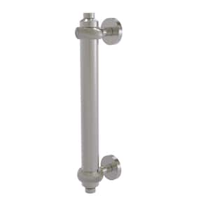 8 in. Center-to-Center Door Pull with Twisted Aents in Satin Nickel