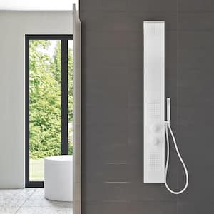 Brisa 3-Spray Shower Panel with Hand-Held Body Hose in White