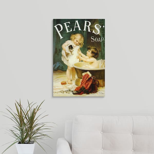 "Pears Soap - Vintage Advertisement" by Vintage Apple Collection Canvas Wall Art