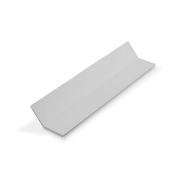 Outwater 1 in. D x 1 in. W x 72 in. L White Styrene Plastic 135° Even Leg Angle Moulding 108 Total Lineal Feet (18-Pack)